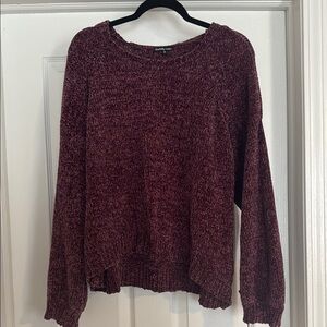 Charlotte Russe Burgundy Crew Neck Sweater